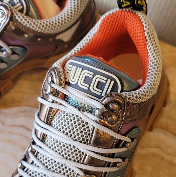 Gucci Flashtreck Metallic Sneakers MSRP $1,140 - Picture 8 of 15